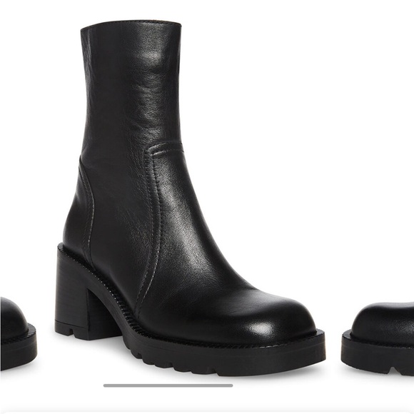 Steve Madden Naya Black Mid Calf Bootie - Picture 3 of 9